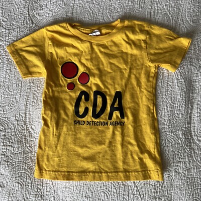 Monsters Inc Disney CDA Child Detection Agency Yellow T Shirt Size 2T