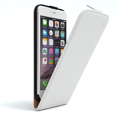 Tasche für Apple iPhone 6 Plus / 6S Plus Flip Case Schutz Hülle Handy Cover Weiß