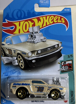 2021 Hot Wheels 68 Mustang Tooned White 1:64 Matis Motors 3/5 40/250
