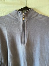 Tommy Bahama Sweater Mens Large Long Sleeve 1/4 Zip Pullover Gray D4