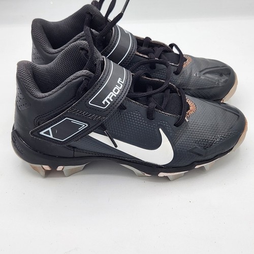 Nike Kinder Trout 8 Keystone Baseball Stollen schwarz Jugend Größe 3Y