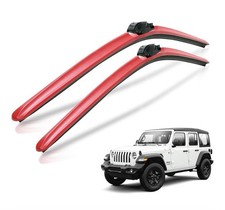 Clix Wipers - Jeep Wrangler & Gladiator (16"/16") Red Windshield Wiper Blades (A