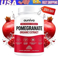 Auniva Pomegranate Extract Capsules, Natural Pomegranate Supplement