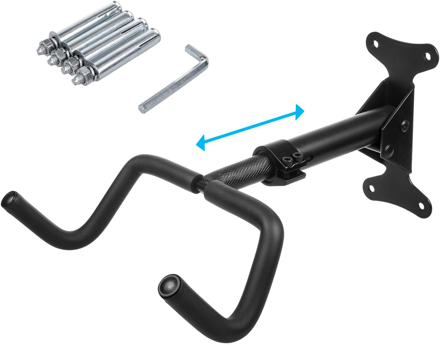 Maclean MC-431 Supporto Bici Muro Acciaio - Portabici Orizzontale 30kg