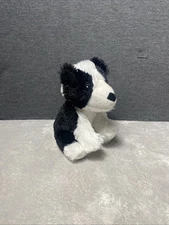 Wildlife Artists Eco Pals Dog Plush Border Collie Sewn Eyes Sitting 7" Toy Pet