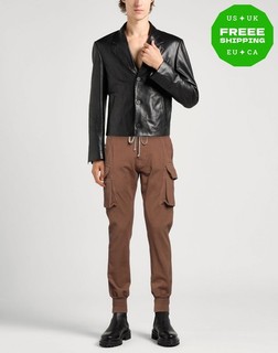 RRP€650 DRKSHDW By RICK OWENS Cargo Trousers Size S Brown Made in Italy