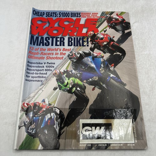 Cycle World Motorcycle Magazine 2005 Lot of 8 Issues Honda Suzukis Yamaha BMW - Picture 9 of 10
