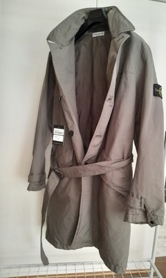 Stone Island Trnchcoat Mantel Neu XXL Khaki-grau mit Etikett