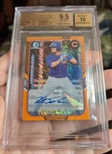 Kyle Schwarber 2015 Bowman  ChromeMinis Auto Orange Refractor #/25 #ffmks Bgs...