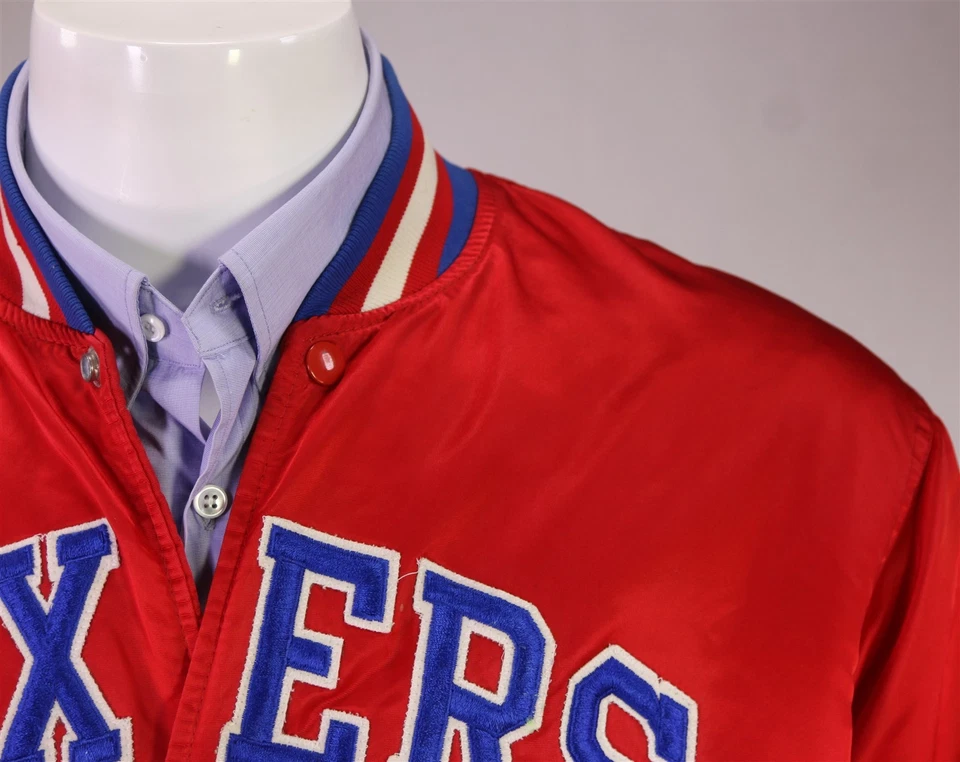 Chaqueta Philadelphia 76ers Sixers Vintage Starter Satén Años 80 Pro Line Dr. J Grande Foto 4 de 4