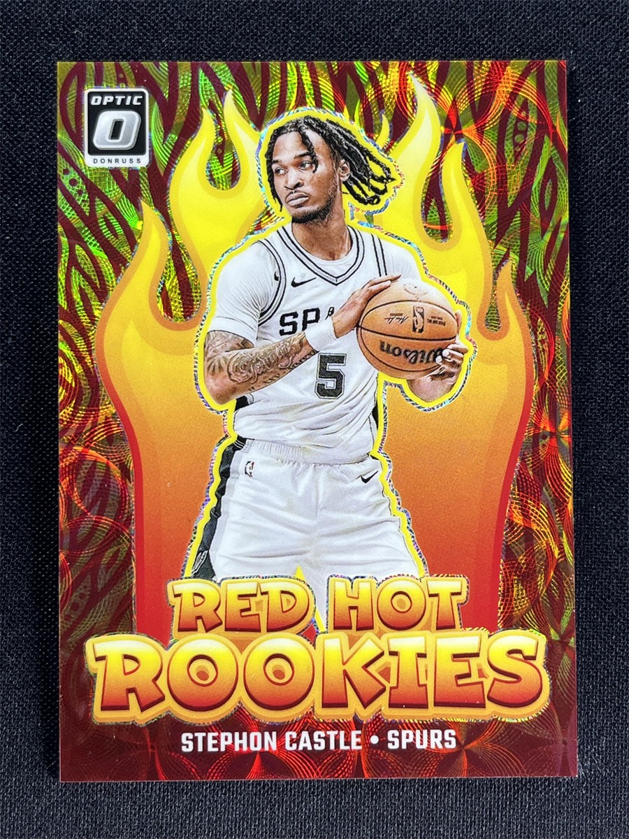 2024-25 Donruss Optic Stephon Castle #13 Gold Choice Red Hot Rookies RC /10
