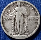 A 1918 D Standing Liberty Quarter