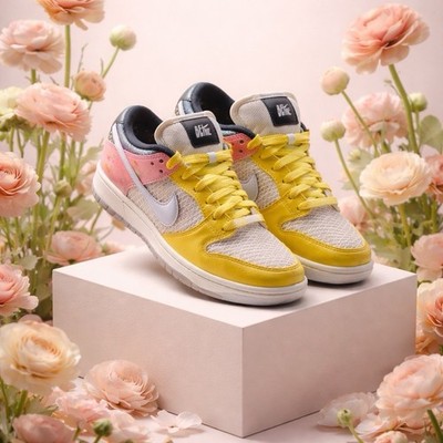 Women s 8- Nike Xavier Schipani x Dunk SB Low Be True - Trans Joy Rep Box