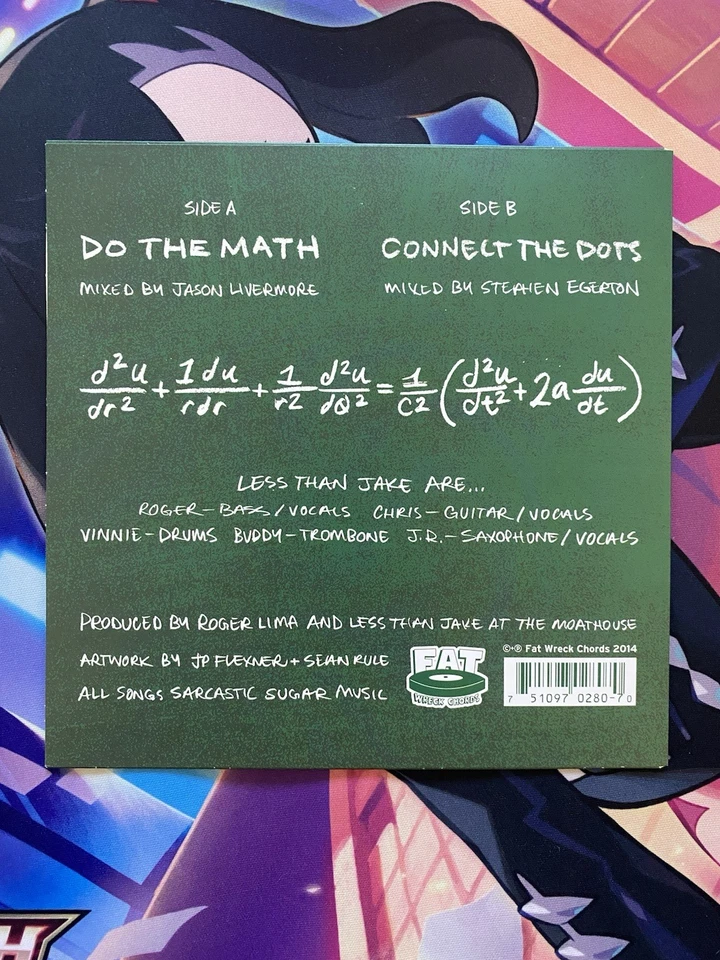 Do the Math by Less Than Jake (2014) - Limited Coloured Vinyl - Fat Wreck Chords - Image 3 of 4