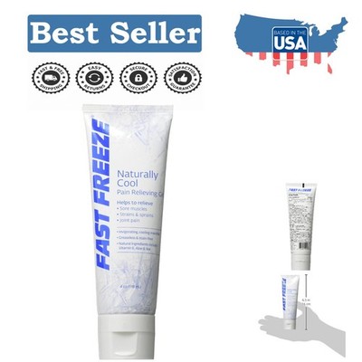 Menthol Infused Cooling Pain Relief Gel, 4oz - Ideal for Post-Workout Recovery