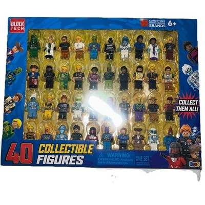 Block Tech Collectible Figurines 40 Mini Figures Compatible with Leading Brands