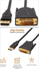 New HDMI to DVI-D 24 1 Pin Monitor Display Adapter Cable Male/Male HD HDTV 6 FT