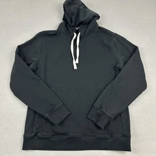 Chubbies Hoodie Men Small Black Solid Pullover Sweatshirt Drawstring Zip Pocket