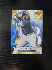 Junior Caminero 2025 Bowman’s Best Gold Lava Refractor 2/50 #53 Tampa Bay Rays