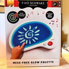 FAO Schwarz Mess-Free Glow Palette OS Blue New Musical LED Art Pad