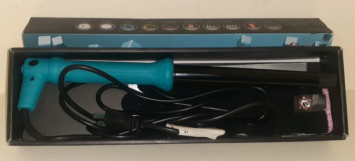 New Evolution 18/25 Curling Iron Steel Blue With Glove