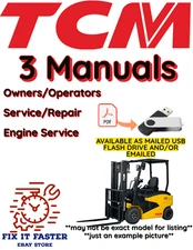TCM FG23N3 FORKLIFT OPERATOR OWNER SERVICE REPAIR SHOP ENGINE MANUAL PDF ON USB