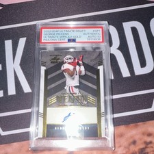 Leaf 2022 Ultimate Draft George Pickens Ultimate Weapon Gold Auto PSA