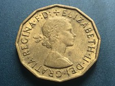 1966 Elizabeth II British Threepenny  3d