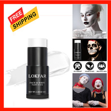 White Face Body Paint Stick, Waterproof Full Coverage Makeup for Halloween