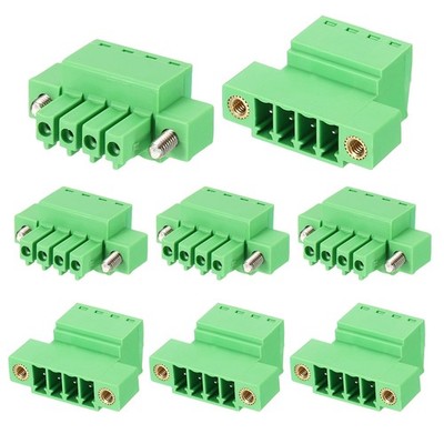 4Set 4P PCB Mount Screw Terminal Block Connector, 3.5mm/0.14 Inch