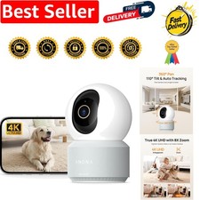 360° Dome Camera with 4K Resolution & Dual-Band Wi-Fi for Home Security