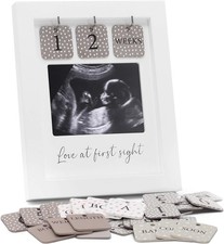 Ultrasound Picture Frames W/ Free Digital Pregnancy Journal - Multi - White