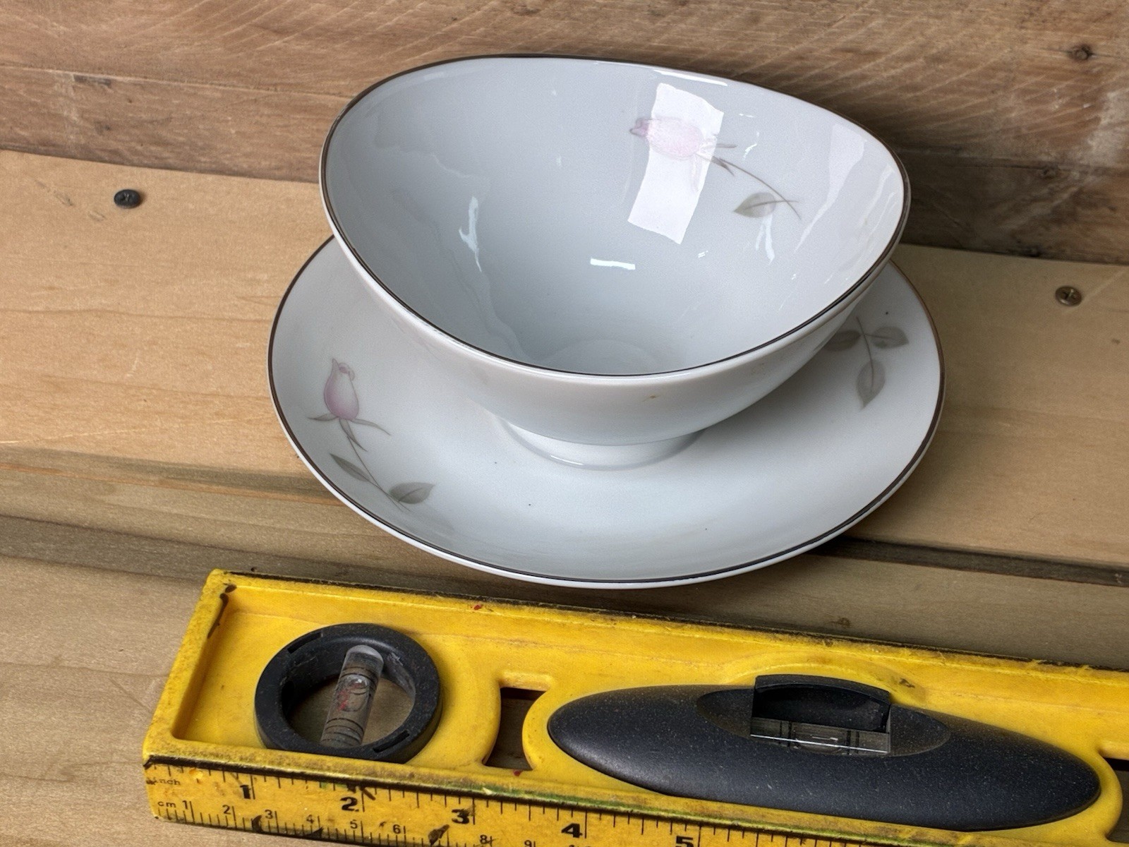Mikasa Fine China Roxane Narumi Japan Gravy Boat W/ Attached Underplate