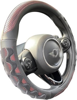 Large Size Steering Wheel Cover 15.5-15.75 Inch for Compatible Vehicles (Wine Re