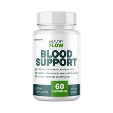 Healthy Flow Blood Support, Cardiovascular Circulation - 60 Capsules Genuine