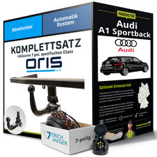 Für AUDI A1 Sportback Typ 8XA Anhängerkupplung abnehmbar +eSatz 7pol 12- Kit NEU