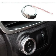 For Buick Regal 09-2017 Alloy Silver Headlight Switch Control Knob Ring Trim