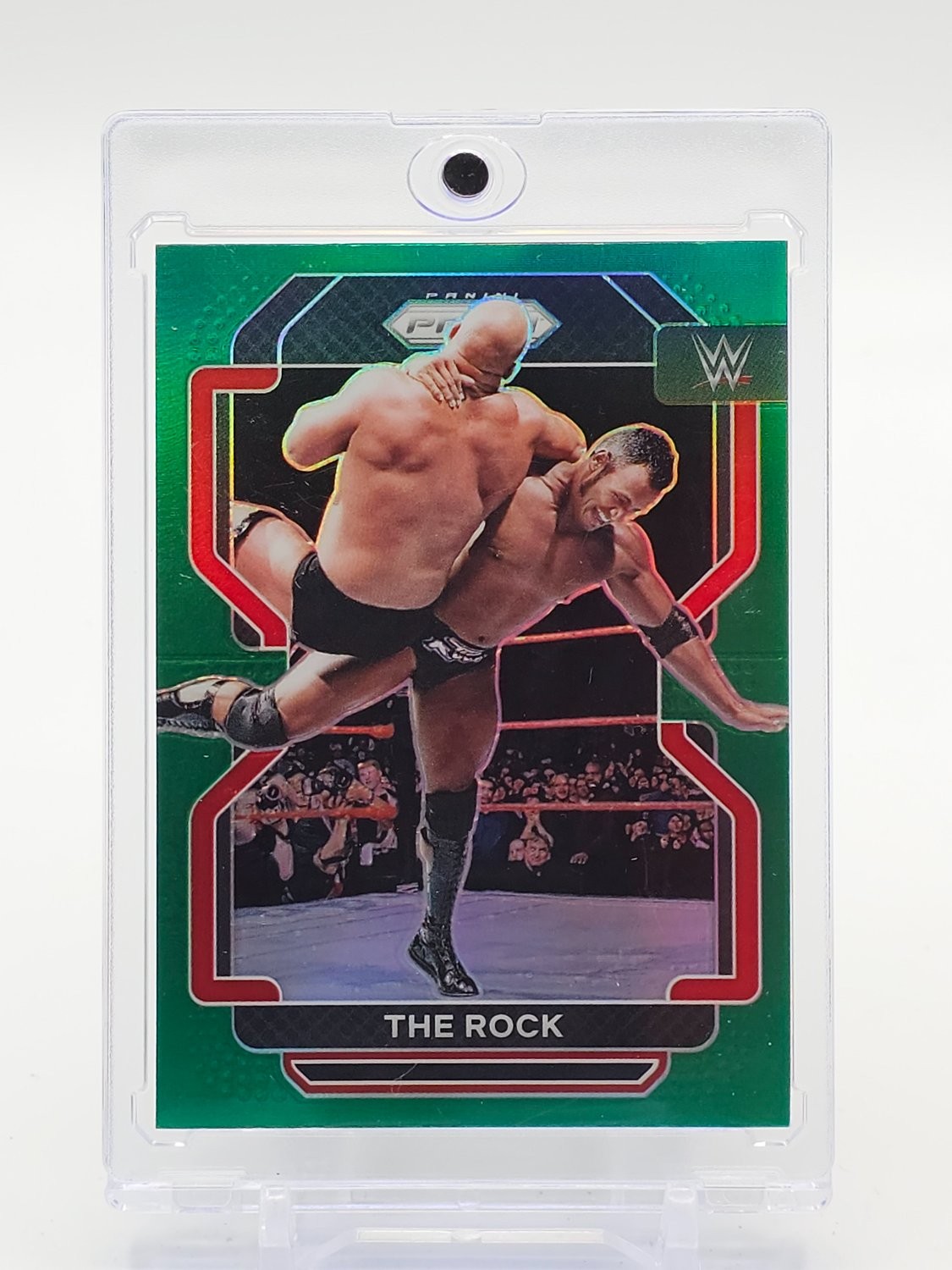 THE ROCK 2022 PANINI PRIZM WWE WRESTLING LEGENDS GREEN #191 MIAMI Q5722 view 1