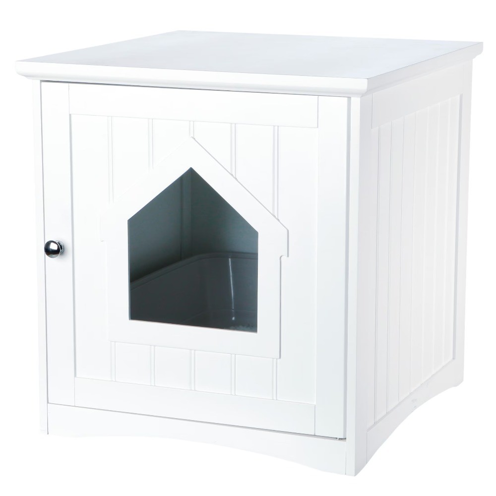 Enclosure, Hidden Litter, Side Table, White​