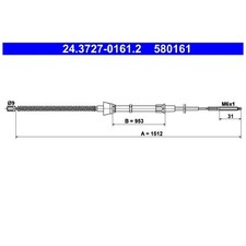 2x Handbremsseil hinten für Seat Cordoba 6K1 6K5 Ibiza 2 | 613157