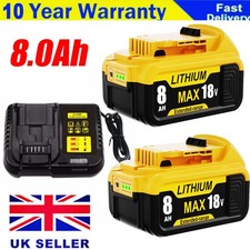 👍 For DeWalt 18V Battery 8.0Ah XR Li-Ion DCB184 DCB182 DCB183 / UK Plug Charger