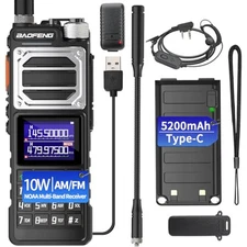 Baofeng UV-25 10W Multi Band Ham Radio NOAA Airband FM Copy Frequency USB-C DTMF