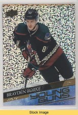 2020-21 Upper Deck Young Guns Speckled Rainbow Foil Brayden Burke #499 READ i9i