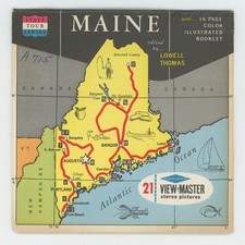 MAINE The Pine Tree State 1960's Sawyer's View-Master Packet A-715 Exc. Cond.