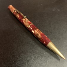 Platignum Brass Trim Propelling Pencil England Working Order Burgundy Gold Nibs