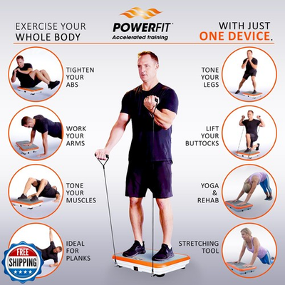 #ad Power Fit Vibration Plate Exercise Machine Powerfit Elite Vibration Platform... $211.99