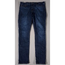 Levi's 711 Skinny Jeans Womens 32 Dark Blue Denim Mid Rise 18881-0562