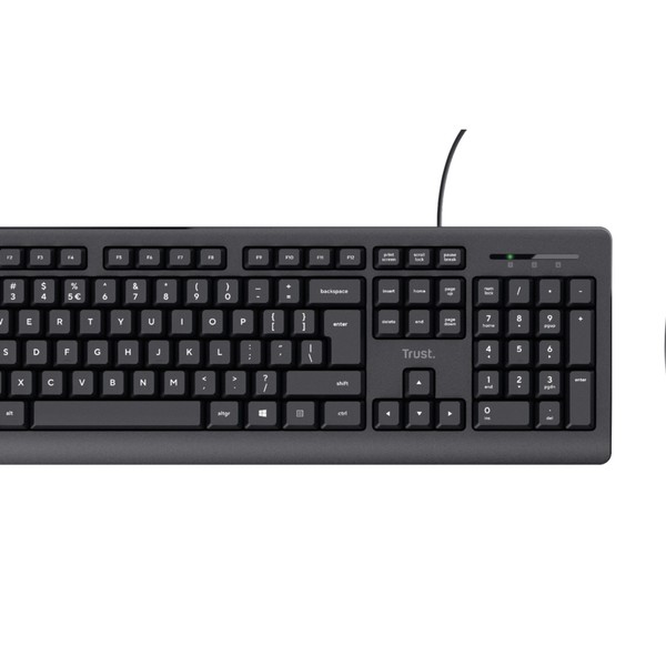 Keyboard & Mouse Trust TKM-250 Wired Black (De) (23978)-image