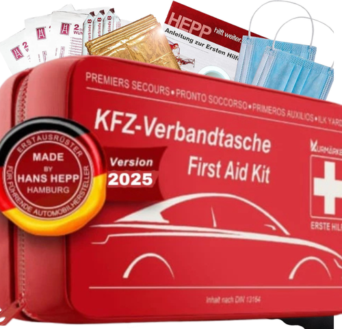Verbandtasche Kfz DIN 13164 Neu Auto Verbandskasten erste Hilfe Set aus Hamburg - Bild 2 von 11