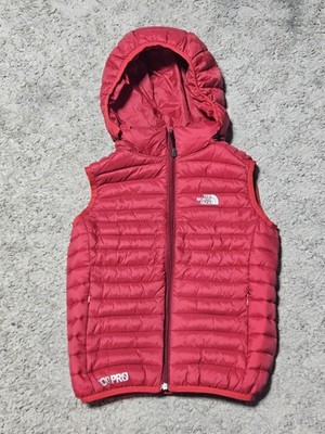 The North Face 900 Pro Down Vest Jacket Kids Size 8 Small Red